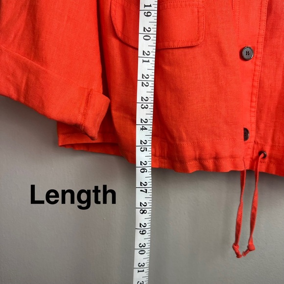 Ulla Popken women’s plus size bright orange lightweight jacket Sz 24/26 - Picture 5 of 9